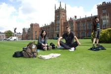 me and friends in front of the University